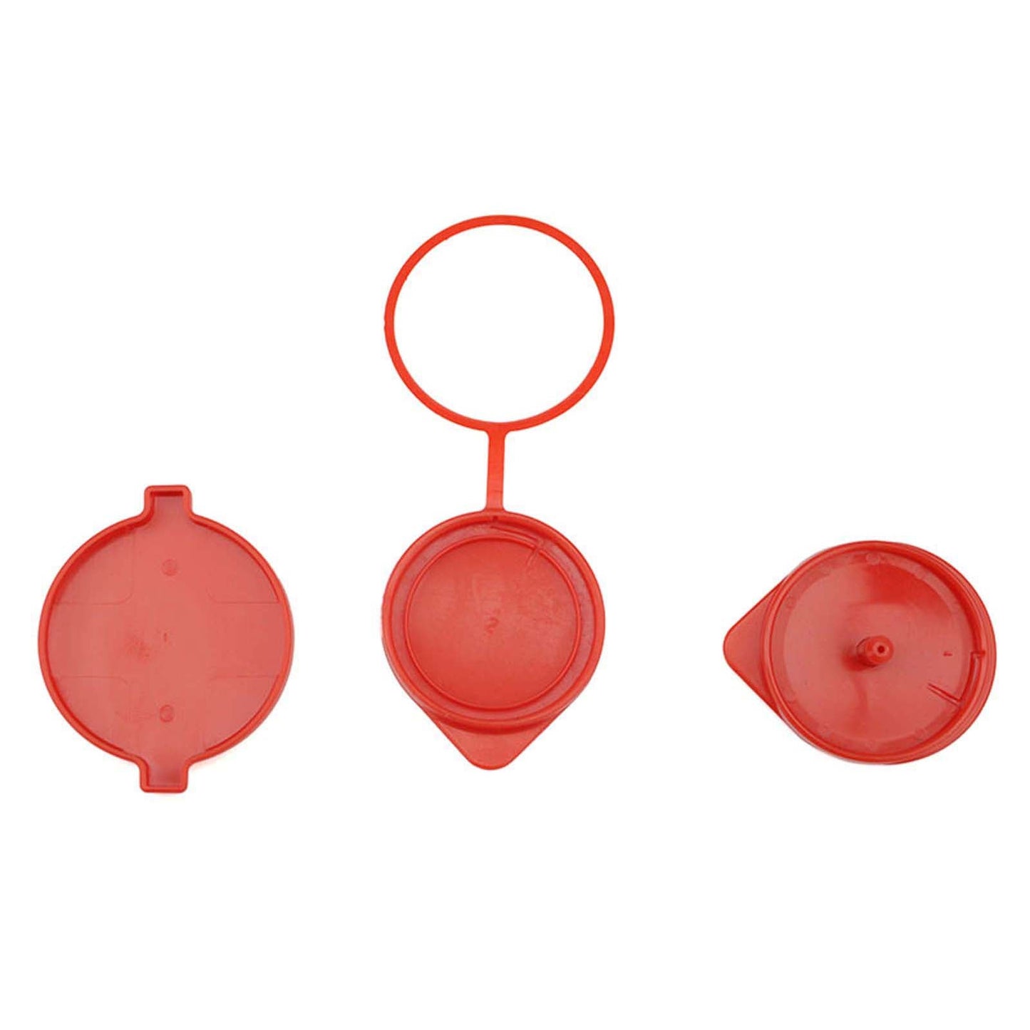 GrimmSpeed Engine Bay Reservoir Cap Set RED - 2002-2021 Subaru WRX/STI/FXT/OBXT/LGT