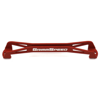 GrimmSpeed Lightweight Battery Tie Down Red - Subaru Models (inc. 2002+ WRX/STI)