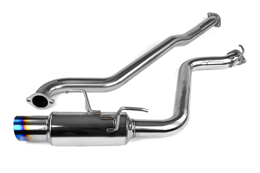 Invidia Racing Cat Back Exhaust - Single Exit Titanium Tip - 2008-2014 Subaru WRX Sedan / 2011-2014 STI Sedan