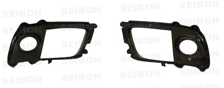 Seibon Carbon Fiber Fog Light Surrounds - 2008-2015 Mitsubishi Evo X