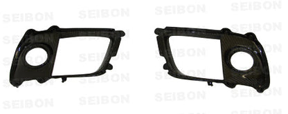 Seibon Carbon Fiber Fog Light Surrounds - 2008-2015 Mitsubishi Evo X