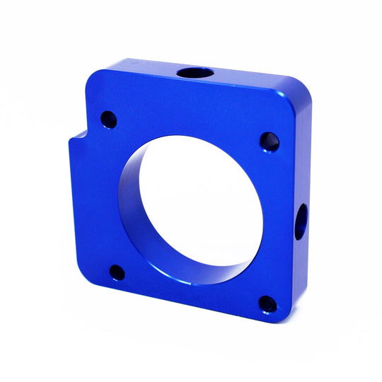 Torque Solution Throttle Body Spacer Blue - 2006-2014 Subaru WRX / 2004-2015 STI / 2004-2008 Forester / 2004-2009 Legacy / Outback