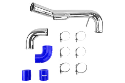 Mishimoto Lower Intercooler Pipe Blue - 2008-2015 Mitsubishi Evo X