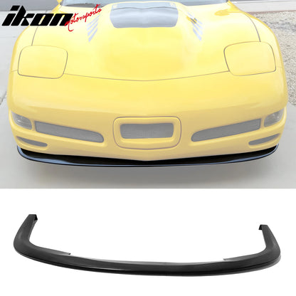 1997-2004 Chevrolet Corvette C5 CS Style Unpainted Black Front Bumper Lip