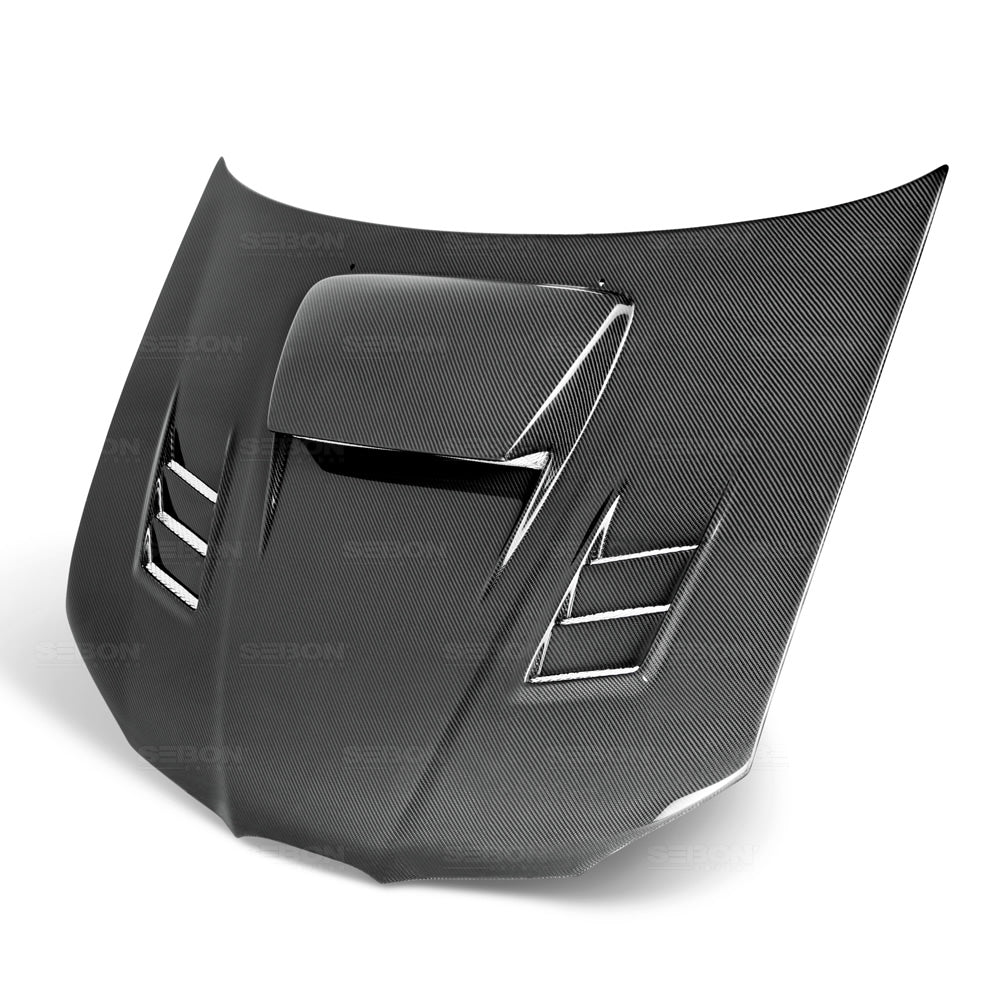 Seibon Carbon Fiber CWII Style Hood - 2006-2007 Subaru WRX / STI