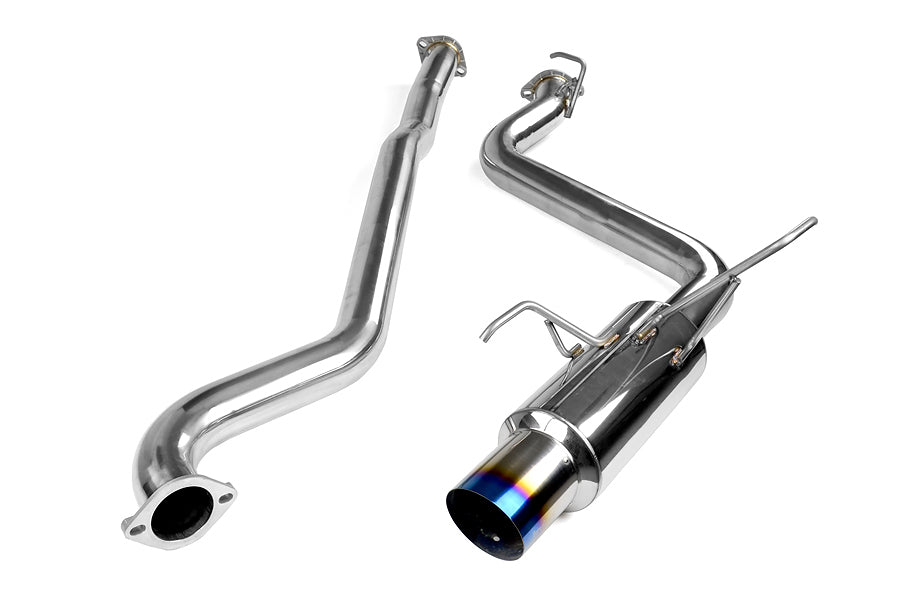 Invidia Racing Cat Back Exhaust - Single Exit Titanium Tip - 2008-2014 Subaru WRX Sedan / 2011-2014 STI Sedan