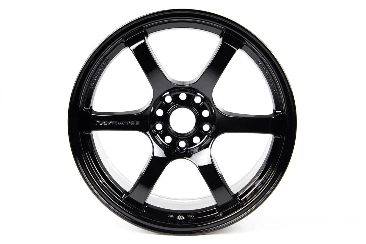 Rays Gram Lights 57DR Glass Black 18x9.5 +38mm 5x114.3 (Single Wheel) - 2015-2024 Subaru WRX / 2015-2021 STI / 2019-2024 Forester