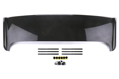 Seibon Carbon Fiber S Style Rear Spoiler W/ Brake Light - 2008-2014 Subaru WRX Hatchback / STI Hatchback
