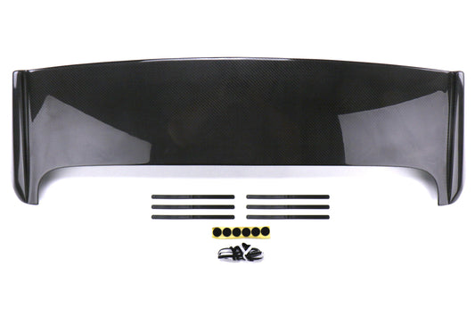 Seibon Carbon Fiber S Style Rear Spoiler W/ Brake Light - 2008-2014 Subaru WRX Hatchback / STI Hatchback