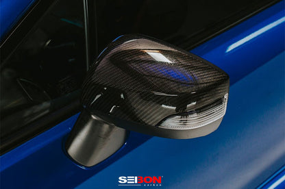 Seibon Carbon Fiber Mirror Covers - 2015-2021 Subaru WRX / STI