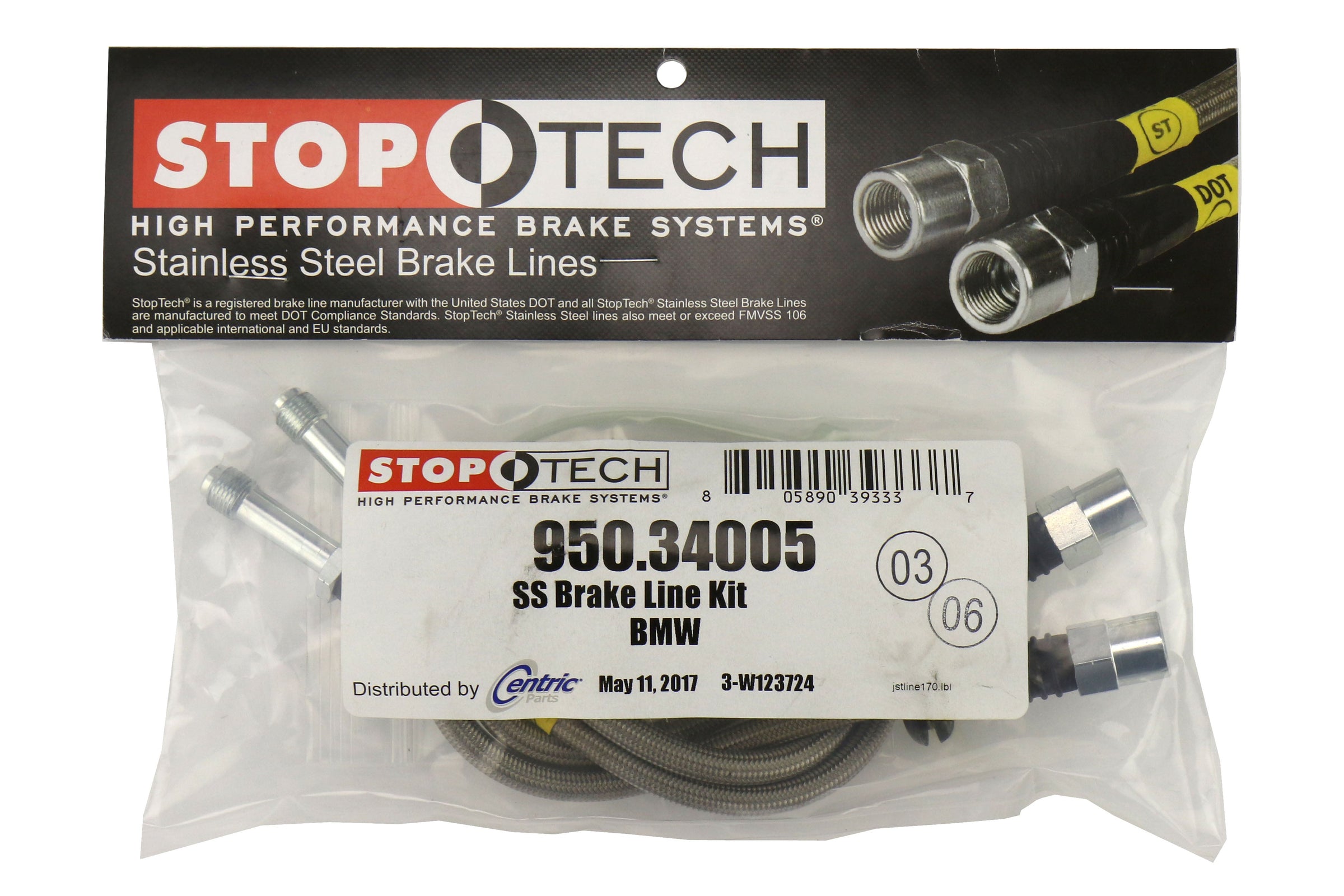 Stoptech Stainless Steel Brake Lines Front - 2001-2006 BMW M3 / 2003-2007 Z4