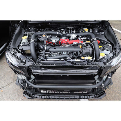 GrimmSpeed Front Mount Intercooler Kit Black Core w/ Black Piping - 2015-2021 Subaru WRX / STI