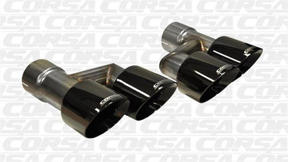 Corsa 15-16 Ford Mustang GT 5.0 Black Quad Tips Kit