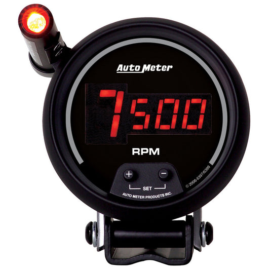 Autometer Sport-Comp Digital Pedestal Tachometer Gauge w/ Shift Light Red LED 3-3/4in - Universal