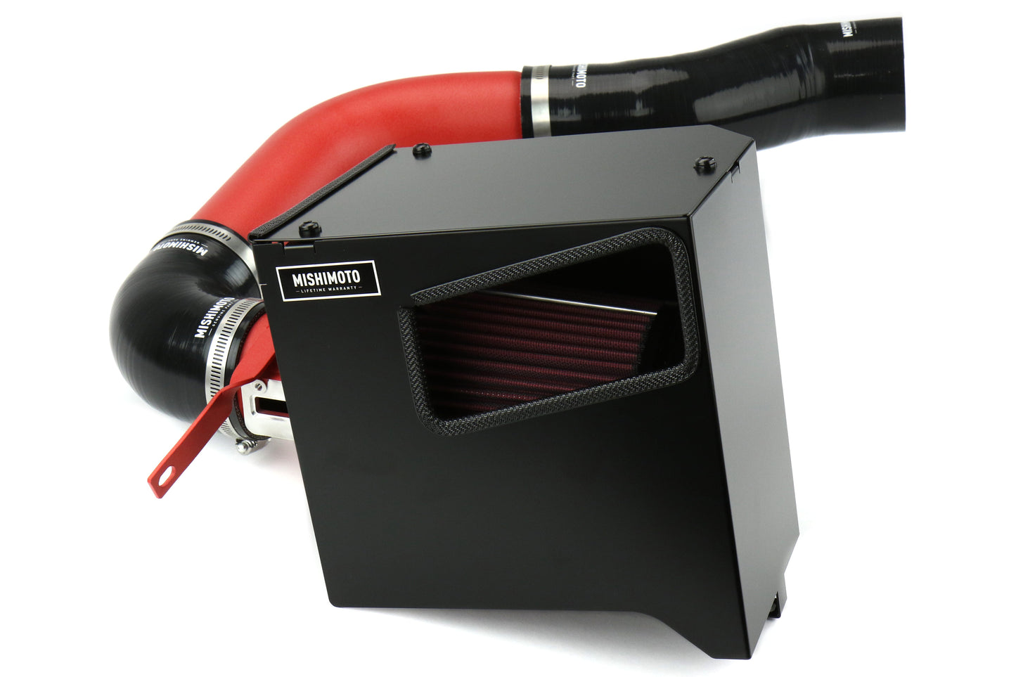 Mishimoto Cold Air Intake Wrinkle Red w/ Air Box - 2015-2021 Subaru WRX