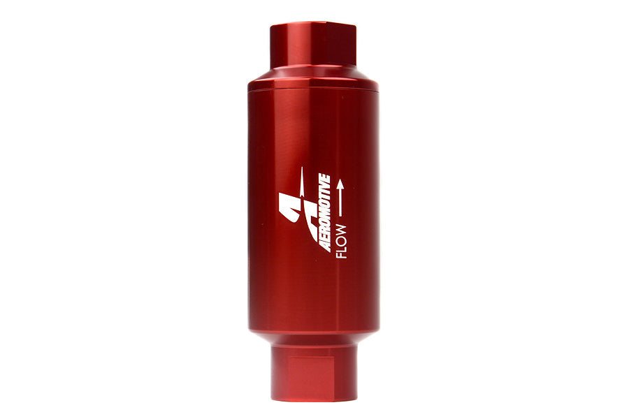 Aeromotive Fuel Filter Red 100 Micron Stainless Steel Element - Universal
