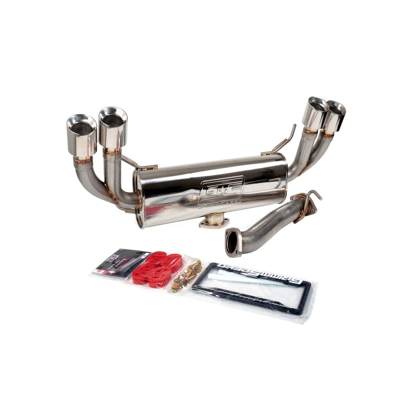 GrimmSpeed Catback Exhaust System Resonated - 2008-2014 Subaru WRX / STI Hatchback