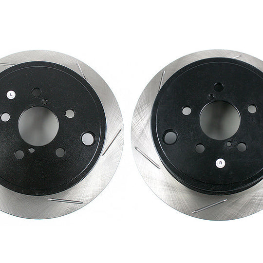 Stoptech Slotted Rotor Pair Rear - Subaru Models (inc. 2008-2014 WRX)