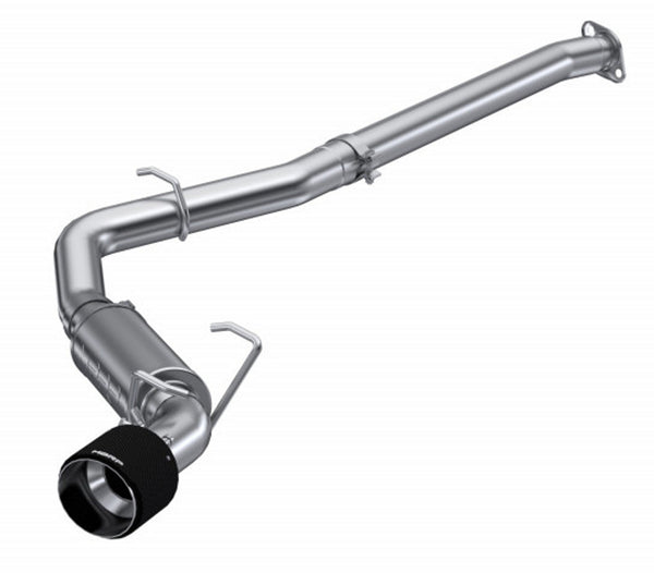 MBRP Single Exit Cat Back Exhaust 3 inch w/ Muffler & Carbon Fiber Tip - 2013-2016 Scion FR-S / 2013-2024 Subaru BRZ / 2017-2019 Toyota 86 / 2022-2024 GR86