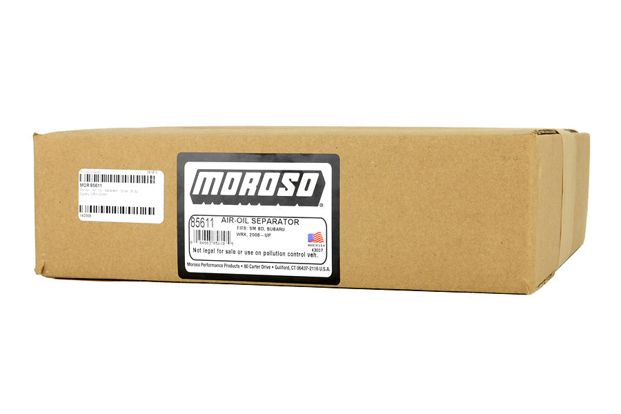 Moroso Air Oil Separator Small Body Black Finish - 2008-2014 Subaru WRX