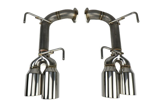 Remark Axle Back Exhaust Muffler Delete Stainless Double Wall 4in Tips - 2015-2021 Subaru WRX / 2015-2021 STI