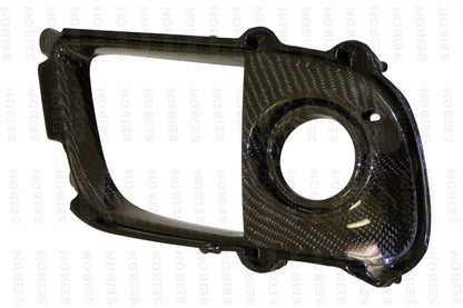 Seibon Carbon Fiber Fog Light Surrounds - 2008-2015 Mitsubishi Evo X