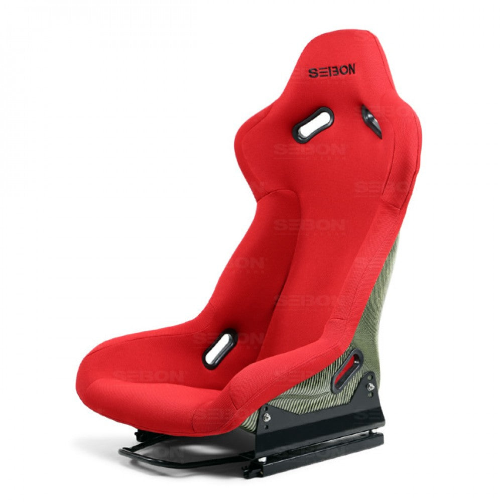 Seibon Carbon Kevlar Racing Seat Red - Universal
