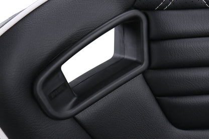 Braum Elite-X Series Racing Seats Diamond Edition White Piping Pair - Universal