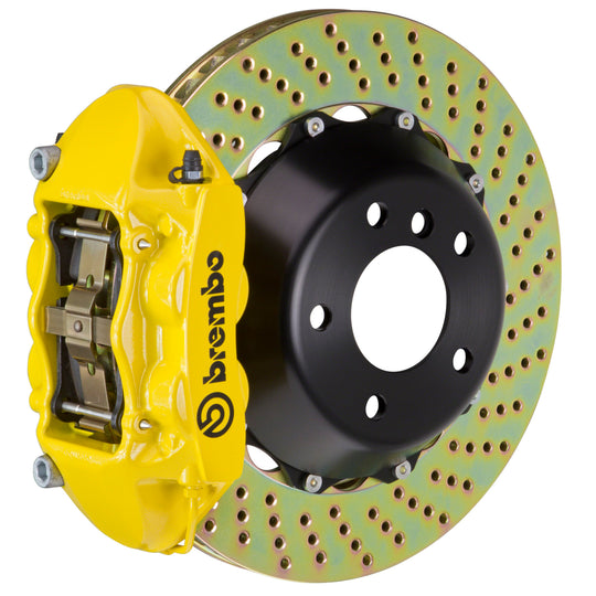 Brembo GT-R Systems 4 Piston Rear Big Brake Kit Yellow Drilled Rotors - 2015-2017 Ford Mustang EcoBoost