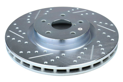 Stoptech C-Tek Sport Drilled and Slotted Rotor Single Front Right - 2005-2017 Subaru STI