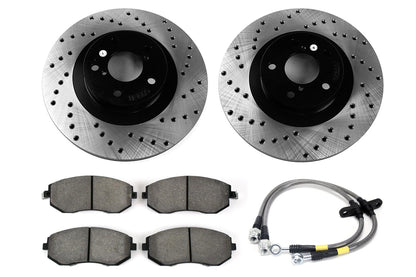 Stoptech Sport Kit Drilled Front - Subaru Models (inc. 2003-2005/2008 WRX / 2003-2008 Forester)