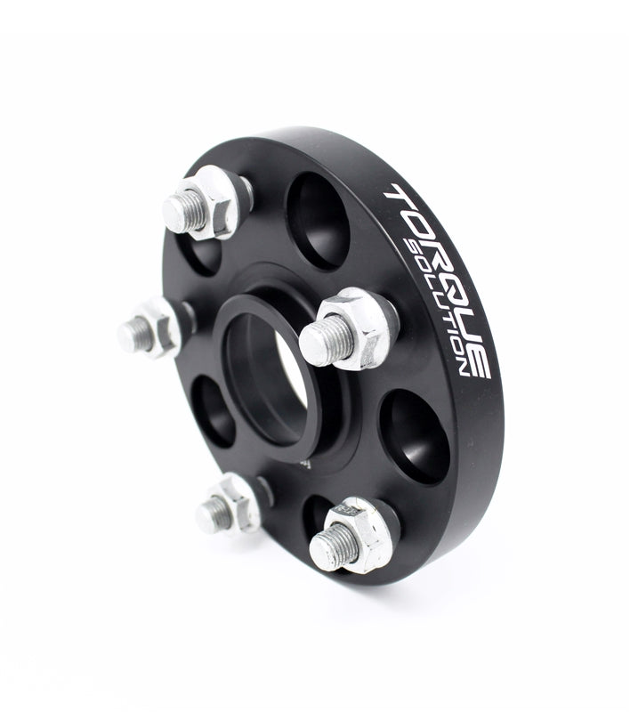 Torque Solution Forged Aluminum Wheel Spacer 5x114.3 20mm Black Pair - 2005-2021 Subaru STI / 2015-2021 WRX / 2019-2024 Forester / 2014-2024 Outback