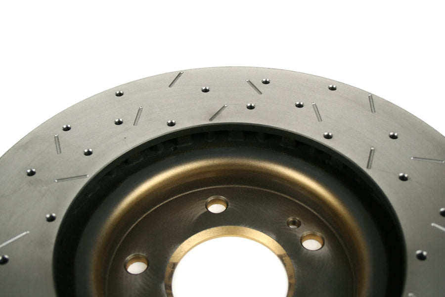 DBA 4000 Series Drilled/Slotted Rotor Single Front - 2003-2006 Mitsubishi Evo 8/9