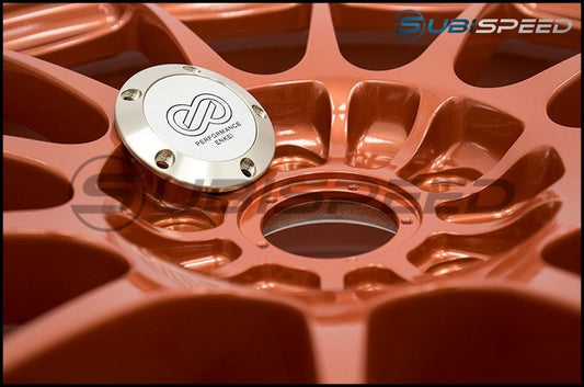 Enkei NT03+M Orange 18x9.5 +40 5x114.3 (Single Wheel) - 2015-2024 Subaru WRX / 2015-2021 STI / 2019-2024 Forester