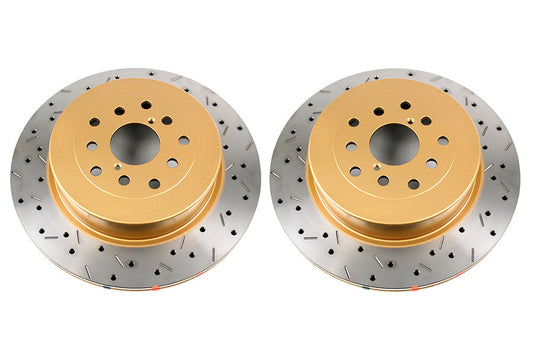 DBA 4000 Series Drilled/Slotted Rotor Pair Rear - 2004-2007 Subaru STI