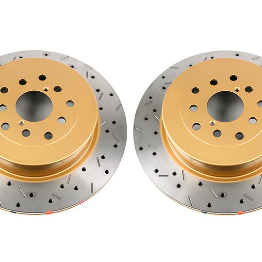 DBA 4000 Series Drilled/Slotted Rotor Pair Rear - 2004-2007 Subaru STI
