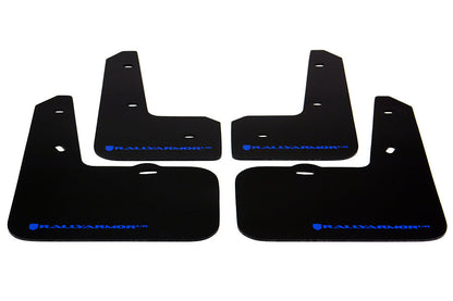 Rally Armor UR Mudflaps Black Urethane Blue Logo - 2012-2014 Hyundai Veloster