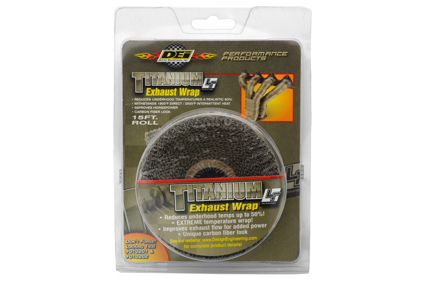 DEI Titanium Exhaust / Header Wrap 1in x 15ft - Universal