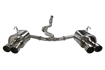 Invidia Q300 Quad Tipped Cat Back Exhaust - Single Layer Stainless Steel Tips - 2011-2014 Subaru WRX / STI Sedan