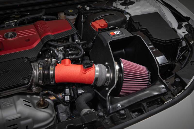 K&N Performance Air Intake System (Wrinkle Red) – 2023-2025 Honda Civic Type R (FL5)