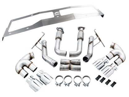 AWE Track Edition Exhaust for C8 Corvette -- Chrome Silver Tips