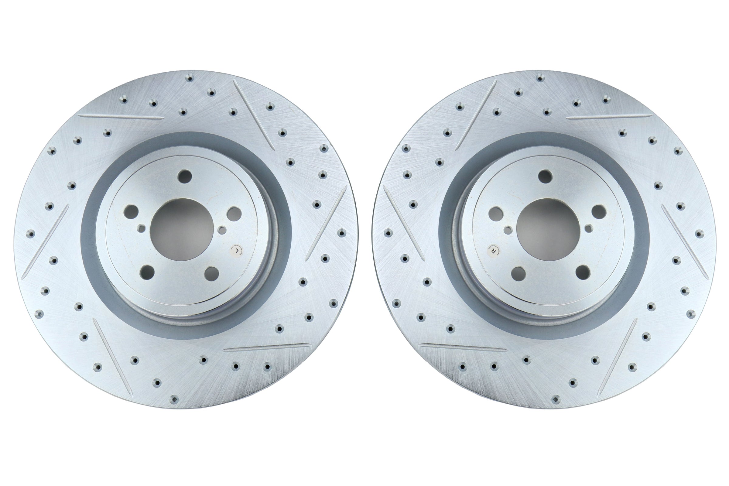 Stoptech C-Tek Sport Drilled and Slotted Front Rotor Pair - 2004 Subaru STI