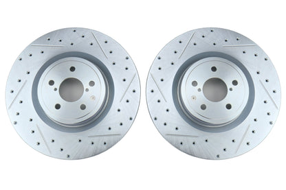 Stoptech C-Tek Sport Drilled and Slotted Front Rotor Pair - 2004 Subaru STI