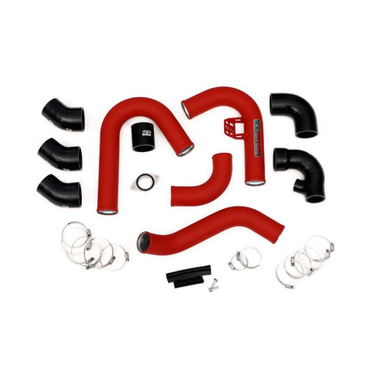 GrimmSpeed Front Mount Intercooler Kit Black Core w/ Red Piping - 2015-2021 Subaru WRX