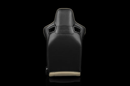 Braum Elite Series Sport Seats - Beige Leatherette Pair - Universal