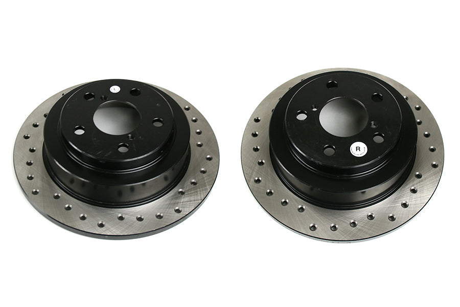 Stoptech Drilled Rear Rotor Pair - Subaru Models (inc. 2002-2005 WRX)