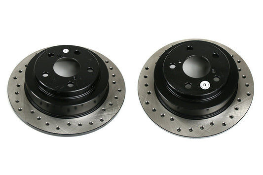 Stoptech Drilled Rear Rotor Pair - Subaru Models (inc. 2002-2005 WRX)