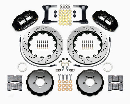 Wilwood FNSL6R 14in Front Kit Drilled / Slotted Black - 2002-2021 Subaru WRX / 2004-2021 STI / 2003-2006 Baja / 1998-2013 Forester / 1994-2014 Impreza / 1994-2009 Legacy / 2000-2009 Outback