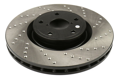 Stoptech Cross Drilled Sport Rotors and PosiQuiet Semi-Metallic Brake Pads - 2005-2017 Subaru STI