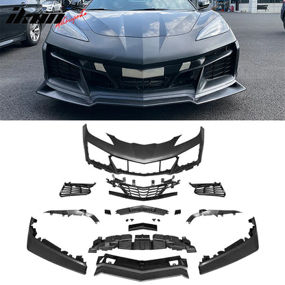 2020-2024 Chevrolet C8 Corvette E-RAY Style Front Bumper Conversion PP